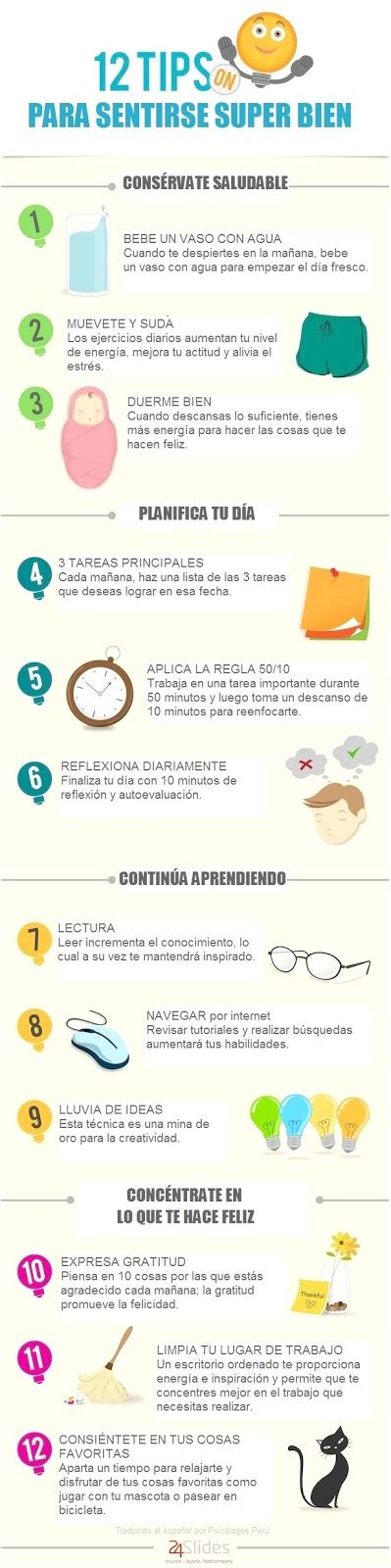 PSICOLOGOS PERU 12 TIPS PARA SENTIRSE SUPER BIEN INFOGRAFIA