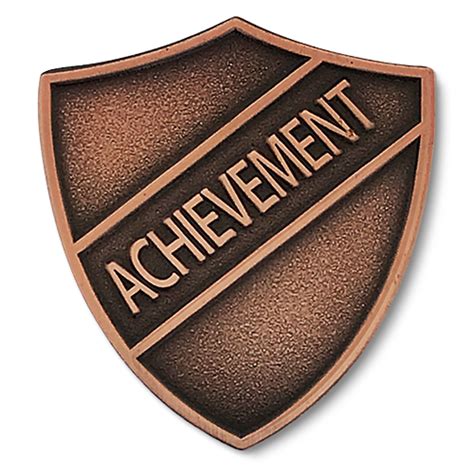 Achievement Metal Shield Badge By School Badges Uk