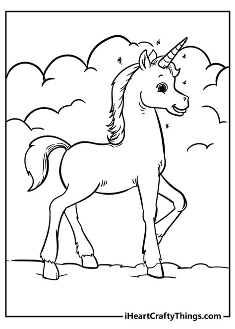 Realistic Flying Unicorn Coloring Pages