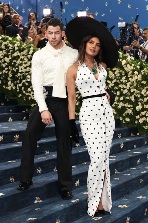 Priyanka Chopra and Nick Jonas pose together at Met Gala 2025