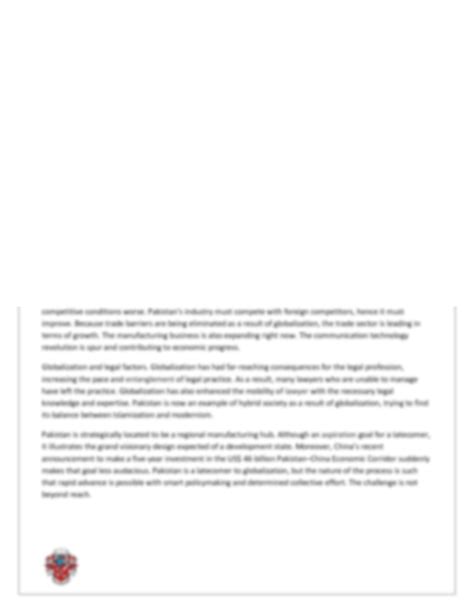 SOLUTION: How has globalization changed pakistan - Studypool