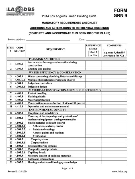 Fillable Online Ladbs COMPLETE AND INCORPORATE THIS FORM INTO THE