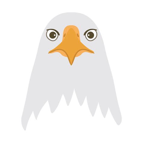 Diseño Png Y Svg De Pegatina Plana Cabeza De Pico De águila Para Camisetas