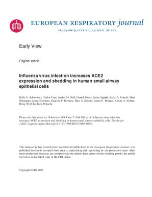 Fillable Online Influenza Virus Infection Increases ACE2 Expression And