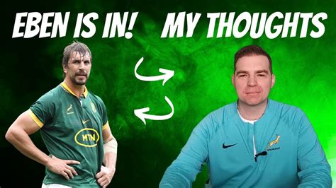 Eben Etzebeth Is In What This Means For The Springboks Youtube