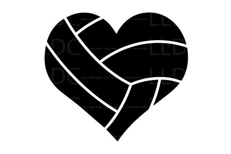 Volleyball Heart Svgpngdxf Volleyball Svg Volleyball Shirt Png