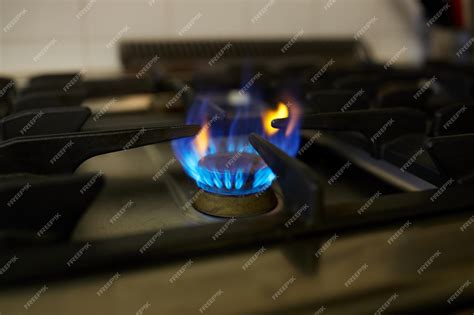 Premium Photo | Kitchen and cooking concept - burning gas stove flame