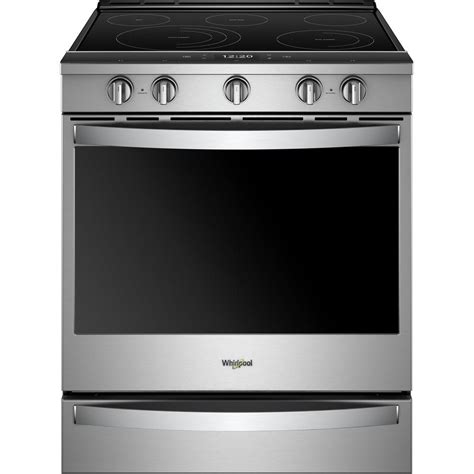 KitchenAid 6 4 Cu Ft Downdraft Slide In Electric Range With Self