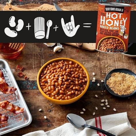 Serious Bean Co Hot Honey Baked Beans Medium Heat Oz Cans MAY