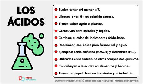 Características de los Ácidos