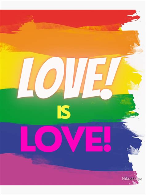 Love Is Love Gay Pride Month Lgbt Pansexual Rainbow Flag Sticker For Sale By Nikoshopx