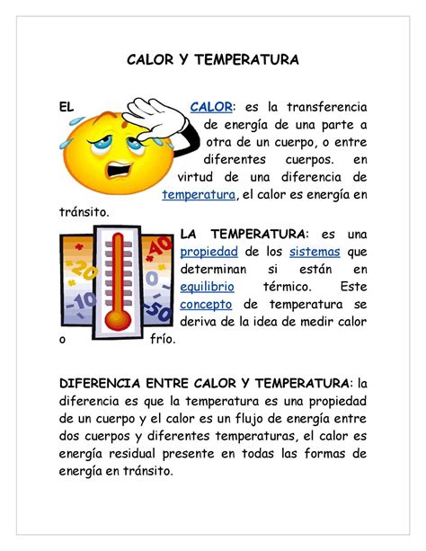 Calam O Calor Y Temperatura