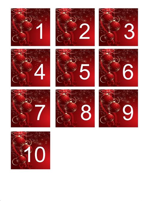 Christmas Themed Numbers Printable