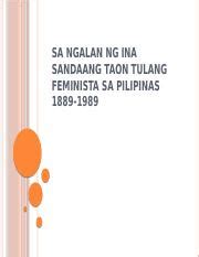 Sa Ngalan Ng Ina Sandaang Taon Ng Tulang