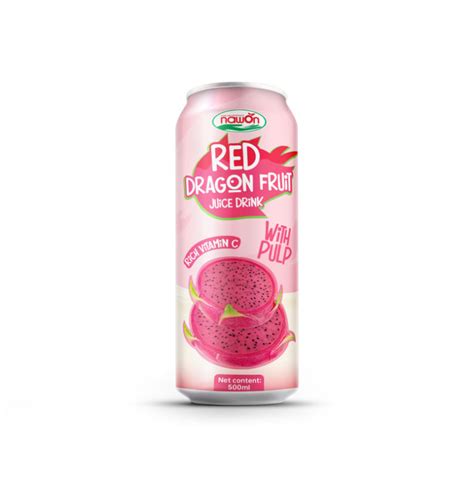 Nawon Red Dragon Fruit Juice Drink With Pulp And Enrich Vitamin Can