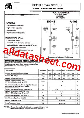 Sf Datasheet Pdf Jinan Gude Electronic Device