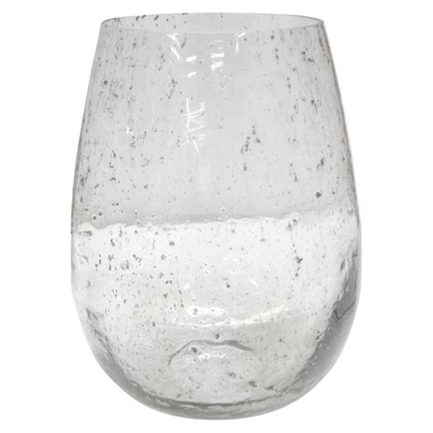 Clear Bubble Glass Vase 13 5