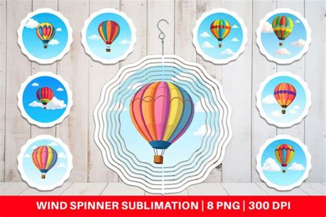Wind Spinner Classic Hot Air Balloon Graphic By Artnoy Creative Fabrica