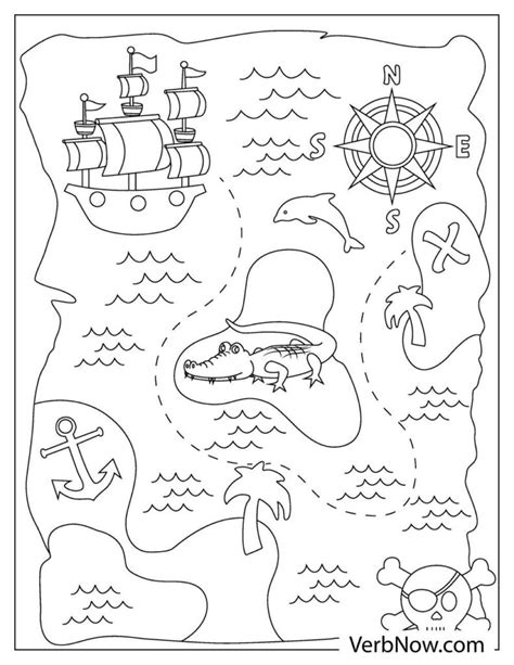 Treasure Maps Coloring Pages