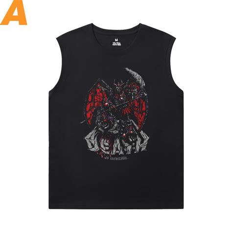 Hot Topic Anime Shirts Gundam Mens Sleeveless Tee Shirts WISHINY