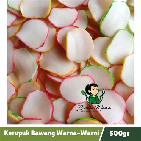 Jual Kerupuk Bawang Prima Kerupuk Warna Warni 500gr Shopee