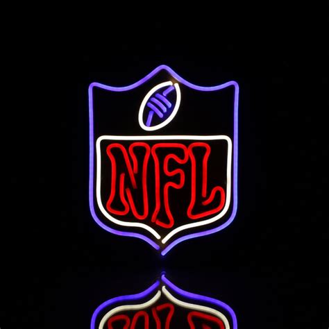 Nfl Logo Shield Handmade Led Neon Sign Three Colors Man Etsy