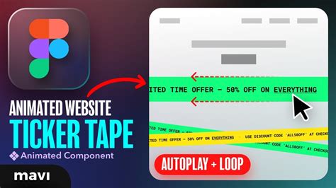 How To Set Up An Animated TICKER TAPE For Your Website In Figma