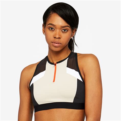 Reebok Womens Colorblock Crop Top Parchment Womens Clothing Cy2350