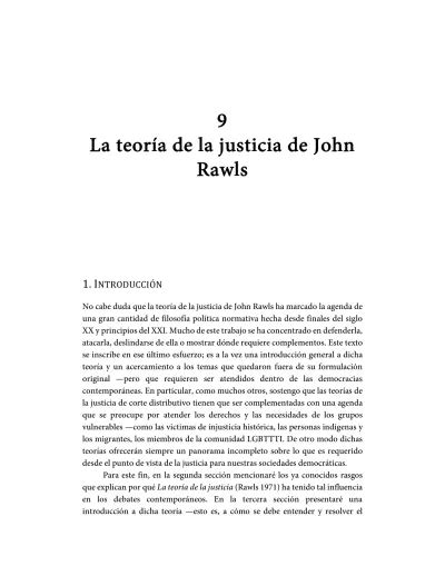 9 La teoría de la justicia de John Rawls