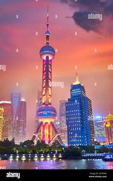 Oriental Pearl TV Tower Pudong Shanghai China Stock Photo Alamy