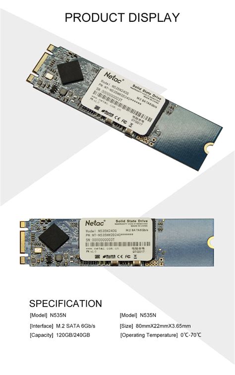 Netac N535N 120GB SSD M 2 2280 Interface Marble Blue