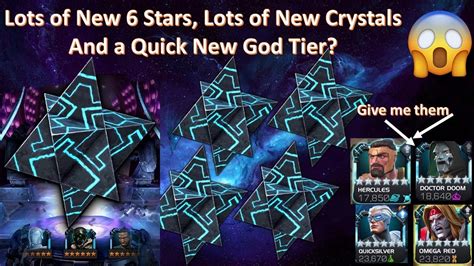 Big 6 Star Crystal Opening With 5 New 6 Stars 1 God Tier Youtube