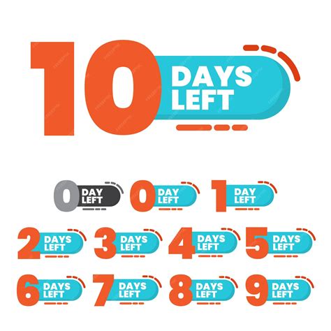 Compte à rebours avec nombre de jours restants style eps 10 vecteur
