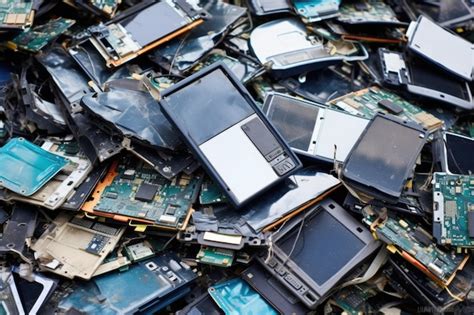 Premium AI Image Close Up Of A Broken Electronic Device Ewaste