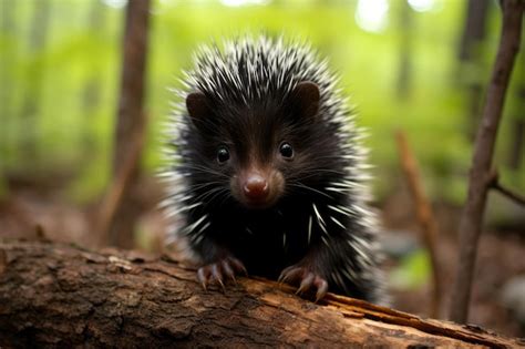 Premium Photo | Baby porcupine in the wild