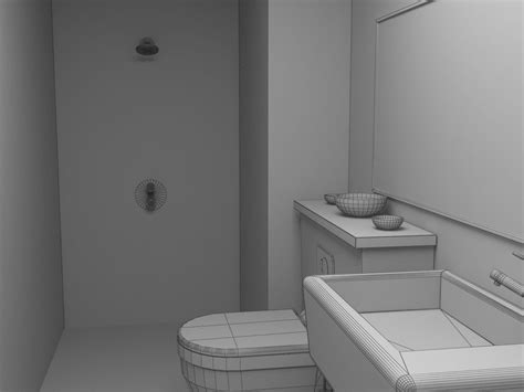 Simple Bathroom 3d Model 150 Max Free3d