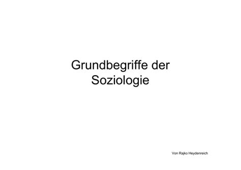 Grundbegriffe Der Soziologie