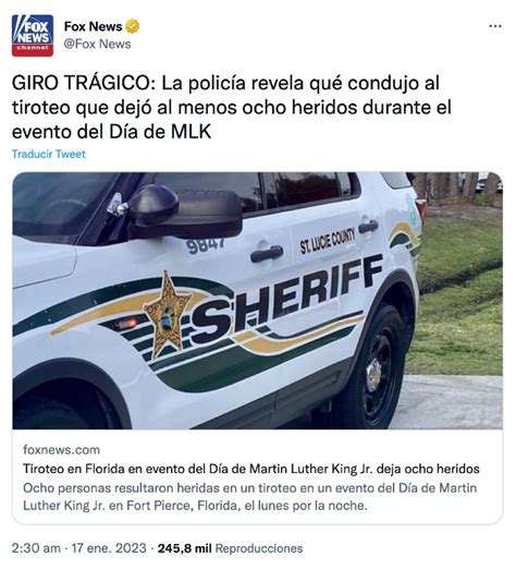 Tiroteo Del Desfile Por Martin Luther King En Florida Deja Una Víctima Mortal Aristegui Noticias