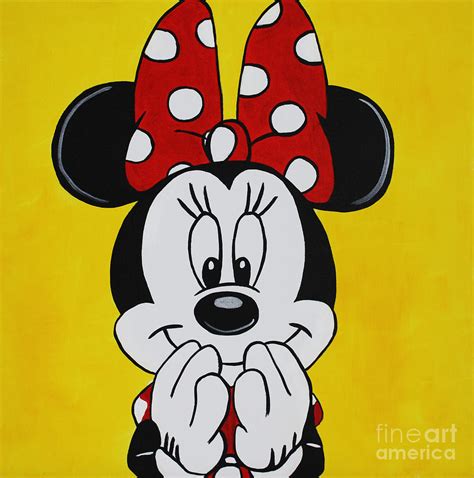 Minnie Mouse Yellow Painting By Kathleen Artist Pro Pixels