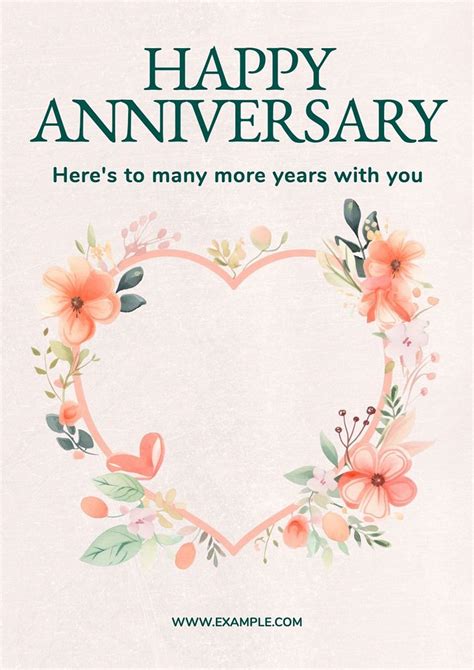 Happy anniversary poster template | Premium Editable Template - rawpixel