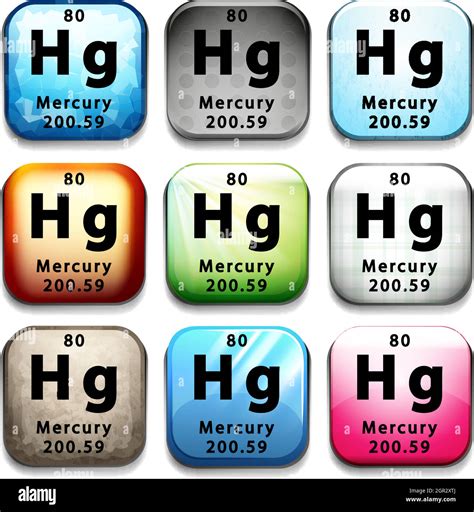 The chemical element Mercury Stock Vector Image & Art - Alamy