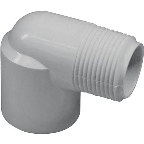 Lasco 410010bc Street Pipe Elbow 1 In Slip X Mip 90 Deg Angle Pvc Sch 40 Schedule