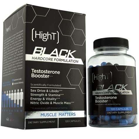 High T Black Testosterone Booster Supplement 120 Capsules Body Mass Maxx