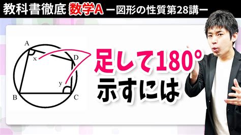 円に内接する四角形の性質 図形の性質28 Youtube