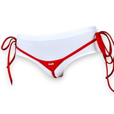 1022 1 Spandex Micro Thong Bikini Bottom With Adjustable Side Ties