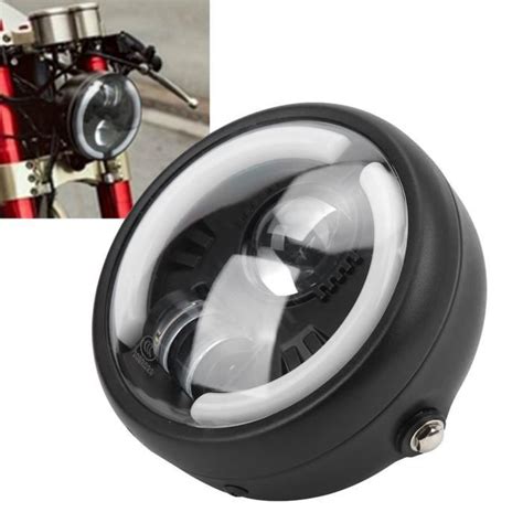 Cikonielf Phare De Moto Phare LED Moto 6 Po Yeux D Ange Vintage