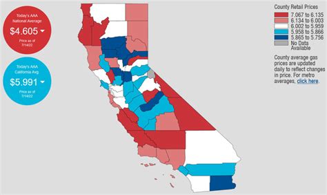 Average Price For A Gallon Of Gas In California Finally Drops Below 6