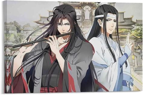 Jp 陳情令 魔道祖師 魏無羨 藍忘機 ポスター 装飾画 アートパネル かわいい 壁掛け インテリア の装飾 アニメ