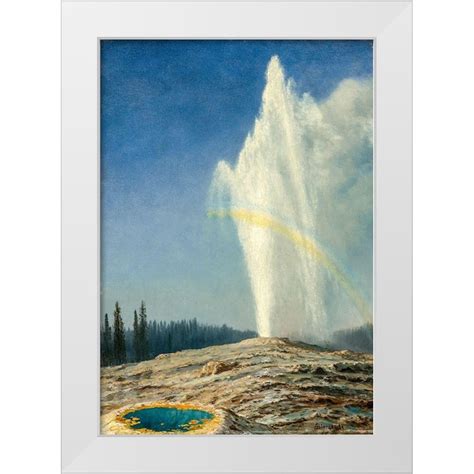 Bierstadt, Albert 11x14 White Modern Wood Framed Museum Art Print