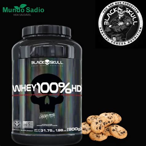 Whey Hd Cookies Cream G Black Skull Mundo Sadio I Vida